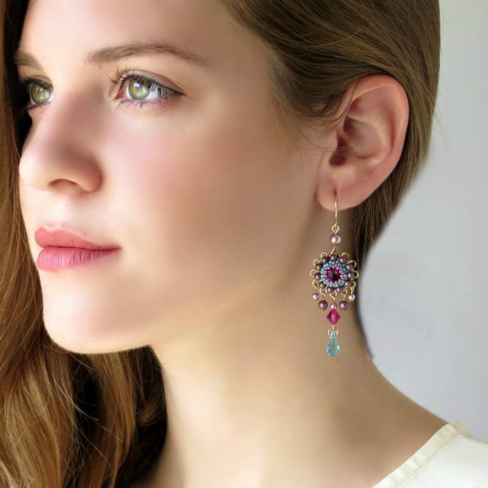 Chandelier Kristallohrringe, Hängende Ohrringe von LioraBJewelry