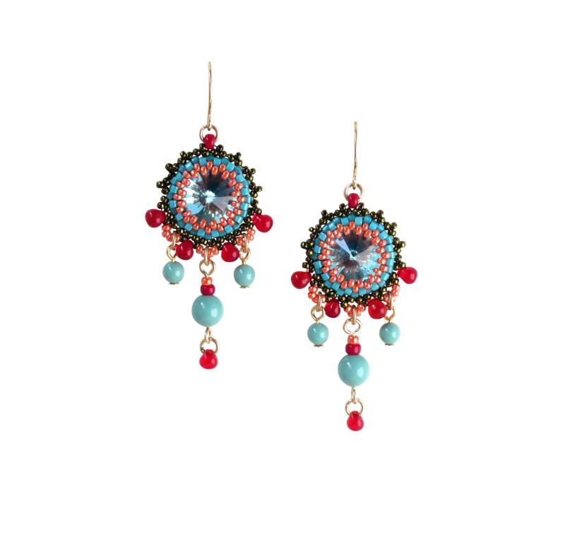 Chandelier Ohrringe, Hängende Kristallohrringe von LioraBJewelry