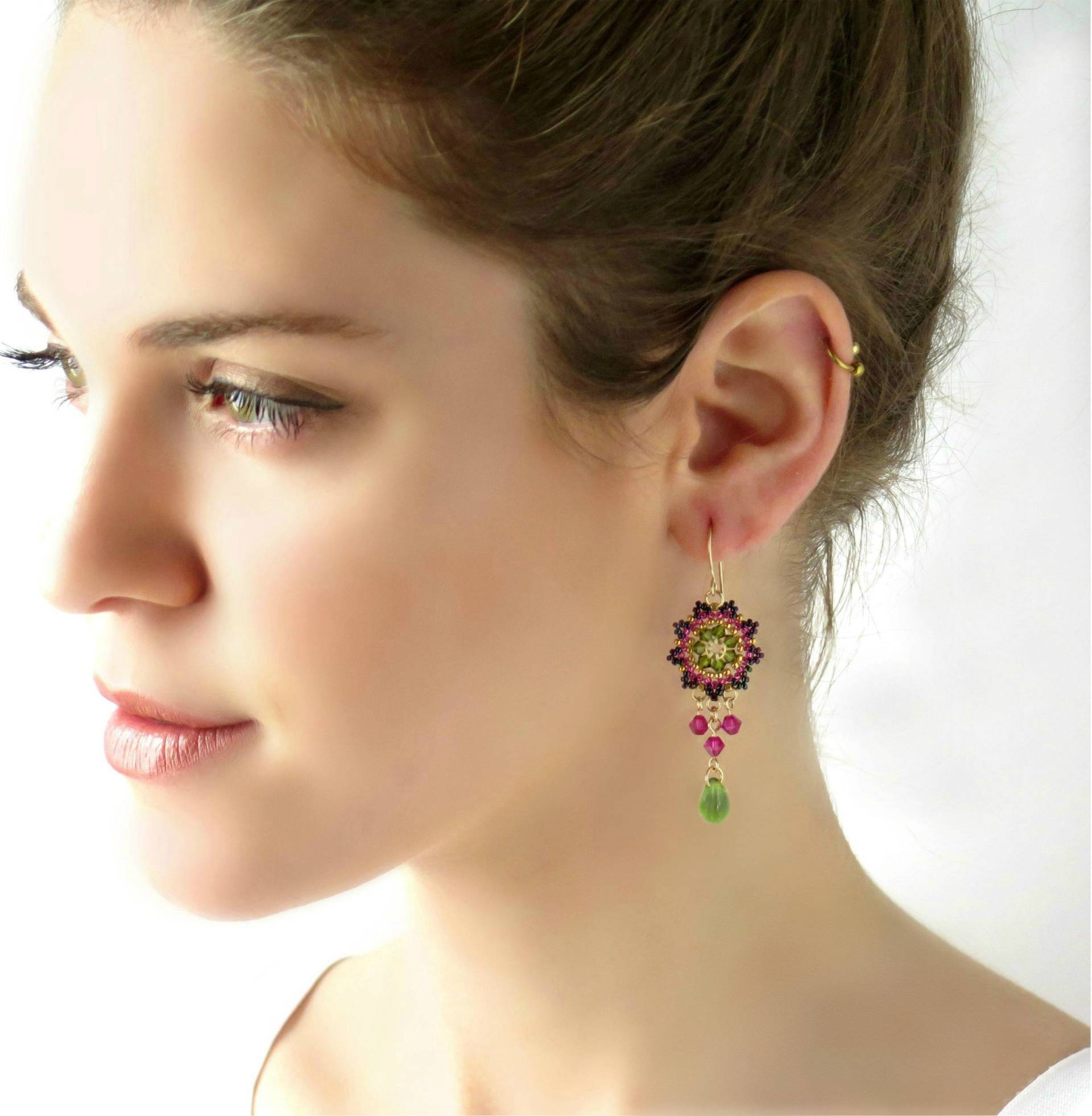 Chandelier Ohrringe, Hängende Kristallohrringe von LioraBJewelry