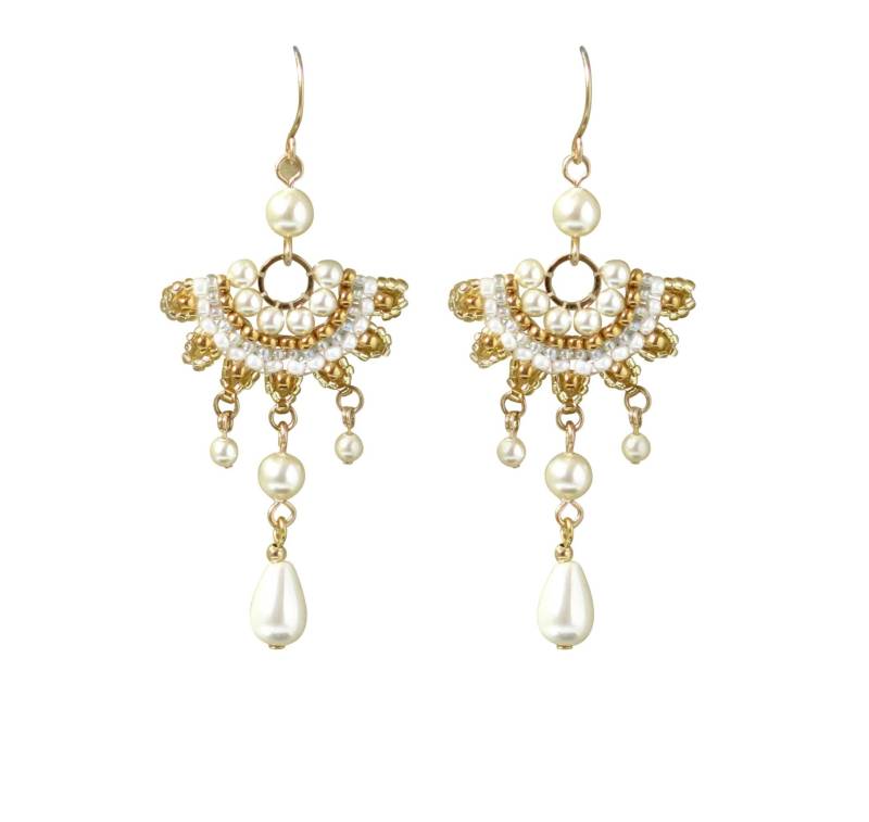 Chandelier Perlohrringe, Perlohrringe Für Bräute von LioraBJewelry