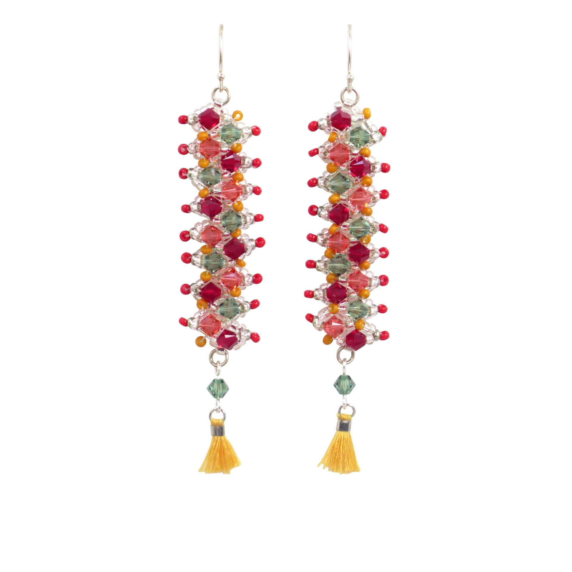 Grosse Farbrenfrohe Zwei-Kreisige Ohrringe von LioraBJewelry