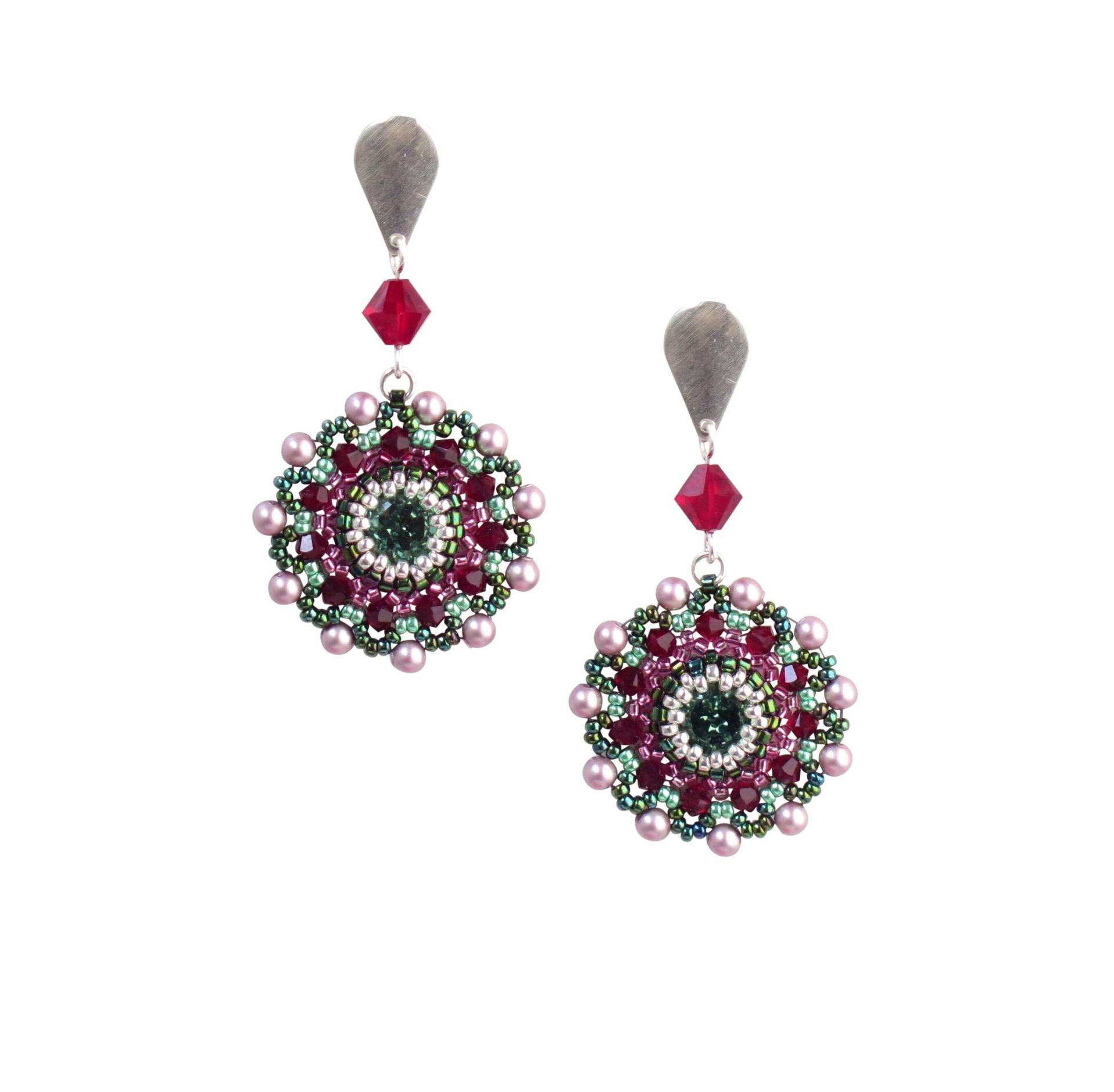 Schwarz - Weisse Ohrringe, Fächerohrringe von LioraBJewelry