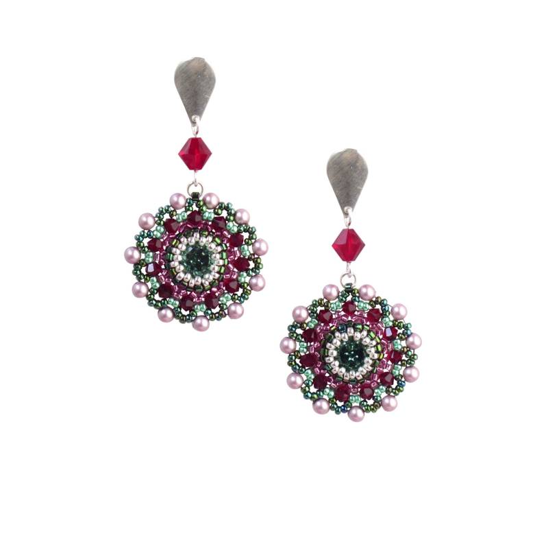 Schwarz - Weisse Ohrringe, Fächerohrringe von LioraBJewelry