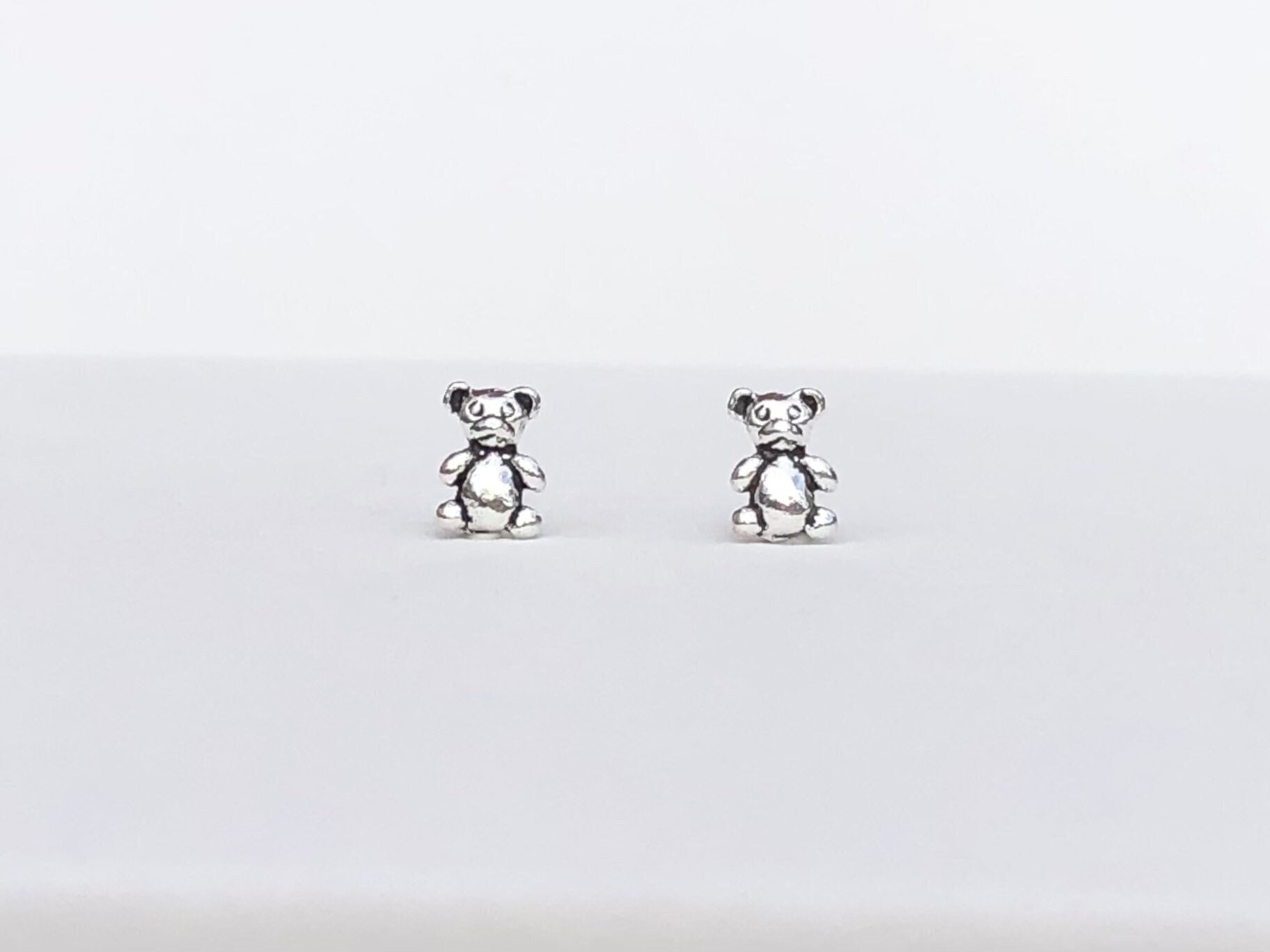 925 Sterling Silber Teddybär Ohrstecker, Bär Ohrringe, Kleiner Bär, Baby Geschenk, Kind Liebhaber Geschenk von Liorajewelryhouse