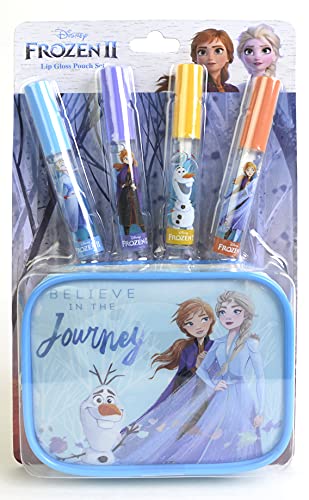 Disney Frozen Lip Gloss & Pouch Set - Make-up-Set für Mädchen - Geschenkbox mit Frozen-Beautycase - Lipgloss-Kit für Mädchen mit 4 Farben - Frozen Spielzeug und Geschenke für Kinder von Lip Smacker