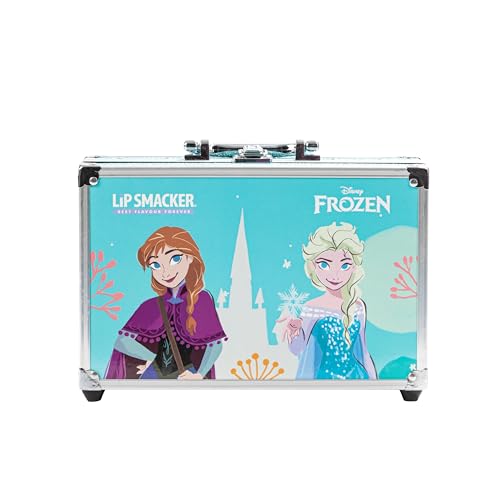 Lip Smacker Frozen Kosmetiktasche für Kinder, Make-up-Geschenkset mit 40+ Teilen, Buntes Make-up für Gesicht, Lippen und Nägel, Inklusive Haar- und Make-up-Zubehör für den Perfekten Prinzessinnen-Look von Lip Smacker