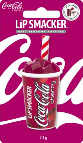 Lip Smacker - Coca-Cola Collection - Lippenbalsam für Kinder in Glasform mit Cherry-Cola-Geschmack - Cherry-Cola-Geschmack - süßes Geschenk für deine Freunde - Single Lipbalm von Lip Smacker