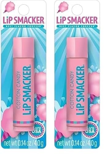 Lip Smacker Cotton Candy, aromatisierter Lippenbalsam für Kinder, Besonders Feuchtigkeitsspendend und Erfrischend. Transparent, 1 Stück (Packung mit 2) von Lip Smacker