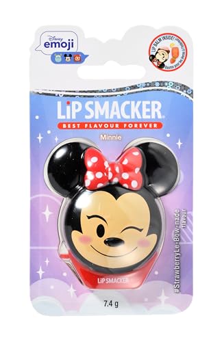Lip Smacker Disney Minnie Mouse Emoji Lippenbalsam, Lippenbalsam für Kinder, mit Erdbeer-Zitronenlimonade-Geschmack. Feuchtigkeitsspendend und Erfrischend. 1 Stück von Lip Smacker