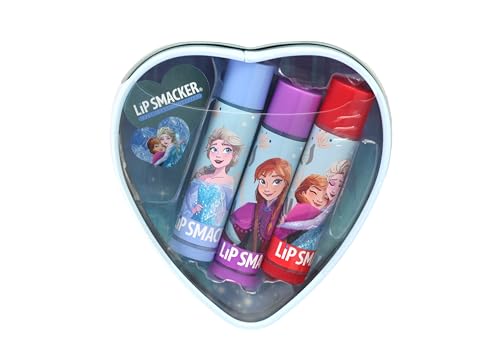 Lip Smacker Frozen, Heart Shape Tin Set, 3-teiliges Frozen Lippenbalsam-Set für Mädchen, Geschenkedition 2025 von Lip Smacker