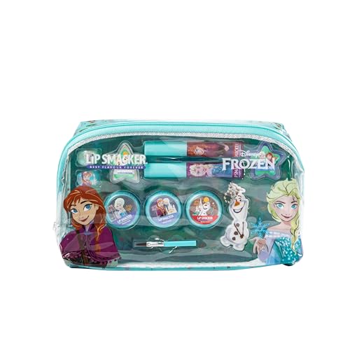 Lip Smacker Frozen Essential Makeup Tasche, Frozen Schminkset für Mädchen mit Lippenbalsam, Leuchtenden Lidschatten, Schminkapplikatoren und Zubehör für einen Disney Prinzessinnen-Look von Lip Smacker