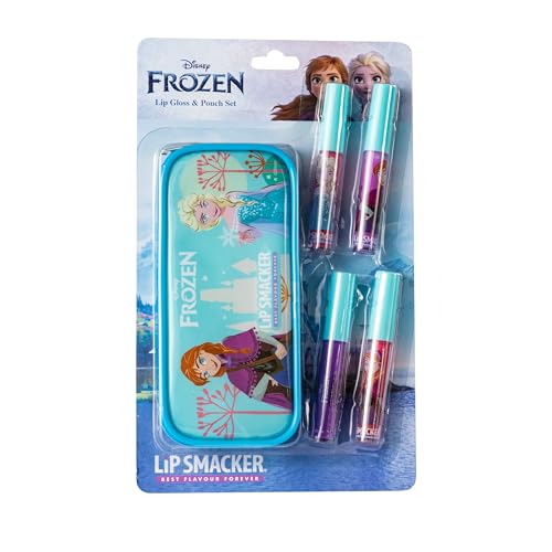 Lip Smacker Frozen Lip Gloss Set, von Frozen Inspiriertes Set mit 4 Glänzenden Lipglossen und einer Winter Wonderland Tasche für den Perfekten Prinzessinnen-Look von Lip Smacker