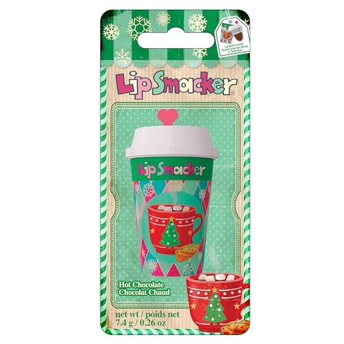 Lip Smacker Holiday Frappe Cup Lip Balm, Weihnachtlicher Lippenbalsam für Kinder, mit Rizinusöl, Feuchtigkeitsspendend und Leicht Aufzutragen, Hot Chocolate von Lip Smacker