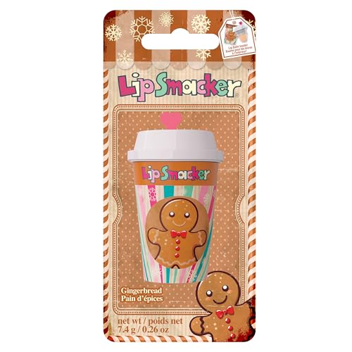 Lip Smacker Holiday Frappe Cup Lip Balm, Weihnachtlicher Lippenbalsam für Kinder, mit Rizinusöl, Feuchtigkeitsspendend und Leicht Aufzutragen, Gingerbread von Lip Smacker