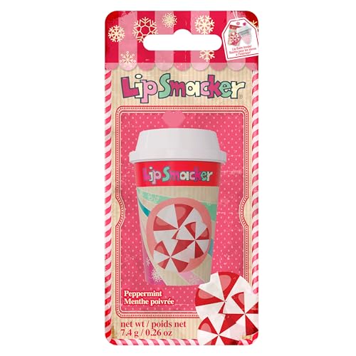 Lip Smacker Holiday Frappe Cup Lip Balm, Weihnachtlicher Lippenbalsam für Kinder, mit Rizinusöl, Feuchtigkeitsspendend und Leicht Aufzutragen, Peppermint von Lip Smacker