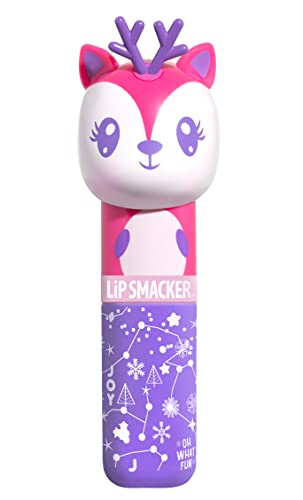 Lip Smacker Limited Edition Lippy Pals Rentier, Geschmackvolles Lip Gloss für Kinder, Inspiriert von Tieren, Feuchtigkeitsspendend und Glättend, Um Ihre Lippen zu Erfrischen, Zuckerstangen-Geschmack von Lip Smacker