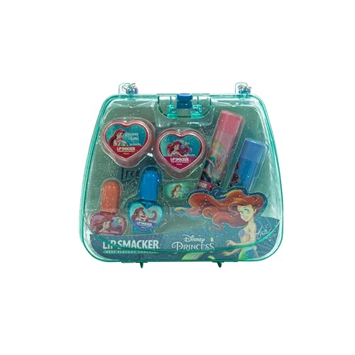 Lip Smacker Princess Ariel Mini Tote Bag, ein Ungefährliches Make-up-Set für Kinder mit Gesichts-, Lippen- und Nagel-Make-up und Beauty-Accessoires für den Perfekten Prinzessinnen-Look von Lip Smacker