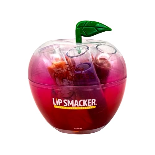 Lip Smacker Schneewittchen Apple Case, 5-teiliges Lippenbalsam-Set für Kinder in einem von Schneewittchen Inspirierten Apfel-Etui, Disney Prinzessin Geschenke mit Lippenpflegestiften für Kinder von Lip Smacker