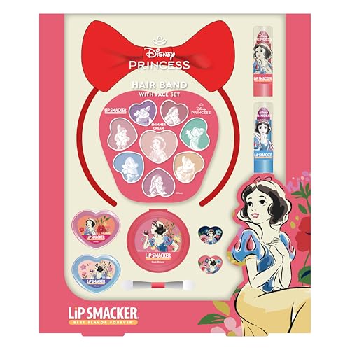 Lip Smacker Schneewittchen Hair Band with Face Set, 18-teiliges Haarband- und Schminkset für Kinder mit Lipgloss, Lippenbalsam, Schimmercremes und Zubehör, Disney Prinzessin Geschenke von Lip Smacker