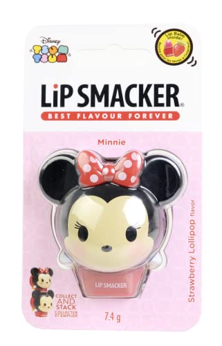 Lip Smacker - Tsum Tsum Collection - Minnie-Lippenbalsam für Kinder - Erdbeer-Geschmack - süßes Geschenk für Deine Freunde - Single Lipbalm von Lip Smacker