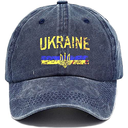 Lipfer Ukraine Hut Ukrainische Baseballkappe Vintage Distressed Hats Twill Taill Plain Cowboy Hats Vater Hut Für Männer Frauen von Lipfer