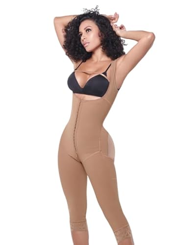 Lipo Express Phase 2 Kolumbianische BBL Faja - postoperative Erholung Shapewear für Bauchstraffungen Lipo360 oder BBL Kompressionskleidung mit langem Bein, Hautfarben, Small von Lipo Express