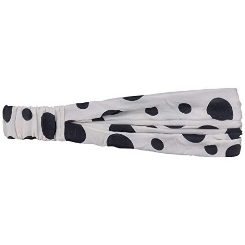 Lipodo 3 in 1 Dots Kinder Haarband mit Gummizug Stirnband waschbar leichtes Kopftuch Bandana Damen Kinder Frühjahr Sommer weiß-dunkelblau One Size von Lipodo