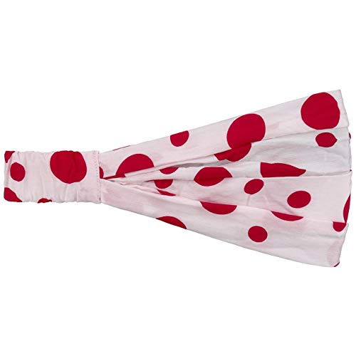 Lipodo 3 in 1 Dots Kinder Haarband mit Gummizug Stirnband waschbar leichtes Kopftuch Bandana Damen Kinder Frühjahr Sommer weiß-rot One Size von Lipodo