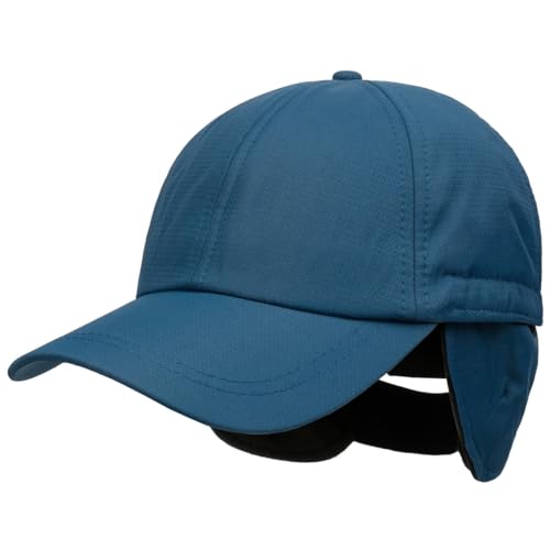 Lipodo 3M Thinsulate Cap mit Ohrenklappen Damen Herren Aus Stoff Gefüttert mit Fleece Stretch-Elementen Schirmlänge 7 cm Baseballcap Schirmmütze Sommer Winter dunkelblau L (59-60 cm) von Lipodo