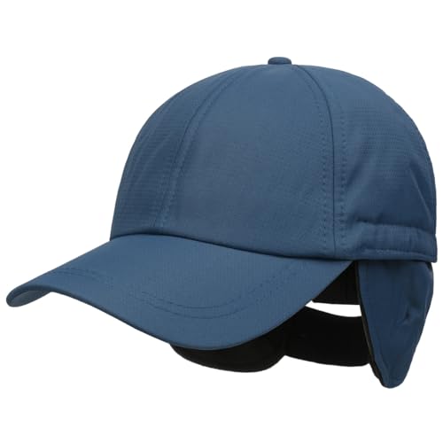 Lipodo 3M Thinsulate Cap mit Ohrenklappen Damen Herren Aus Stoff Gefüttert mit Fleece Stretch-Elementen Schirmlänge 7 cm Baseballcap Schirmmütze Sommer Winter dunkelblau M (57-58 cm) von Lipodo