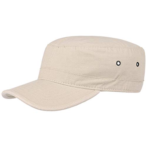 Lipodo Army Cap Damen/Herren - Cap aus 100% Baumwolle - Schirmmütze Einheitsgröße (55-61 cm) - Armycap Beige von Lipodo