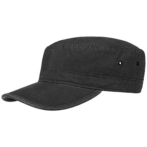 Lipodo Army Cap Damen/Herren - Cap aus 100% Baumwolle - Schirmmütze Einheitsgröße (55-61 cm) - Armycap Schwarz von Lipodo