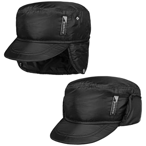 Lipodo Armycap mit Ohrenklappen Herren Wasserabweisende Cap Innenfutter Baumwolle Herbst Winter schwarz XL (60-61 cm) von Lipodo