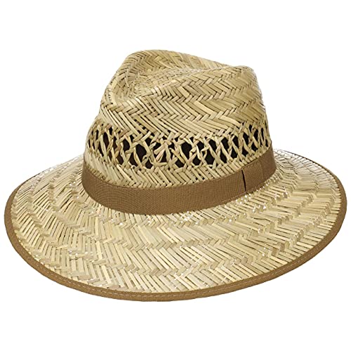 Lipodo Big Brim Traveller Strohhut Damen/Herren - Hut aus 100% Stroh - Made in Italy - Sonnenhut in S, M, L, XL - Sommerhut mit breiter Krempe - Naturfarben Natur XL (60-61 cm) von Lipodo