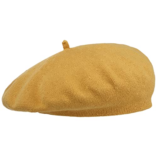 Lipodo Biskaya Baumwollbaske Damen - Baskenmütze aus 100% Baumwolle - Mütze One Size (53-58 cm) - Franzosenmütze Frühjahr/Sommer gelb von Lipodo