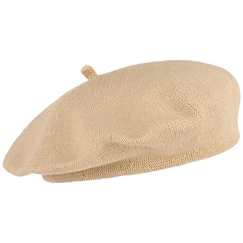 Lipodo Biskaya Baumwollbaske Damen - Baskenmütze aus 100% Baumwolle - Mütze One Size (53-58 cm) beige - Franzosenmütze Frühjahr/Sommer von Lipodo