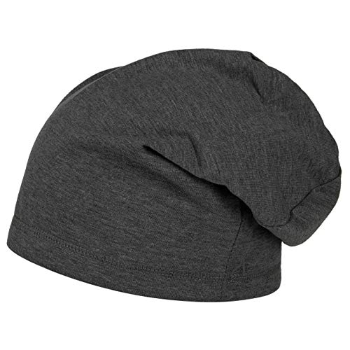 Lipodo Boston Oversize Jerseymütze Oversizemütze Beanie Pull-On Baumwollmütze Indoormütze Mütze für Damen Herren Beanie Pull-On Oversize Winter Sommer (One Size - anthrazit) von Lipodo