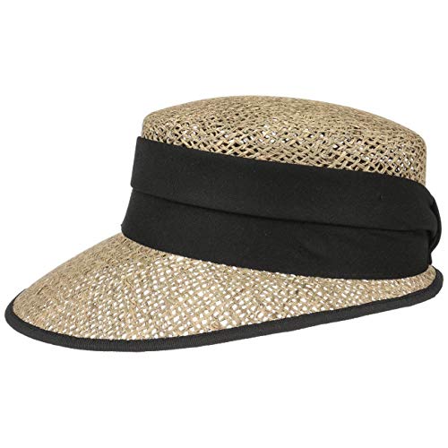 Lipodo Breezy Strohcap Damen - Made in Italy - Strandcap aus Stroh - Angenehme Luftzirkulation - Präzise ausgearbeitetes Flechtwerk - Damencap in Einheitsgröße - Frühling/Sommer natur-schwarz One Size von Lipodo