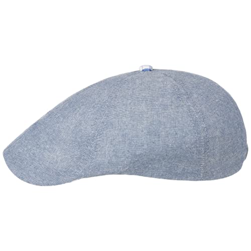 Lipodo Check Visor Kindercap - Aus 100% Baumwolle - Waschbar bis 30 Grad - Mit Stretchband - Einfarbige Kindermütze - Mehrfarbig Karierter Schirm - Flatcap Frühjahr/Sommer Denim 52 cm von Lipodo