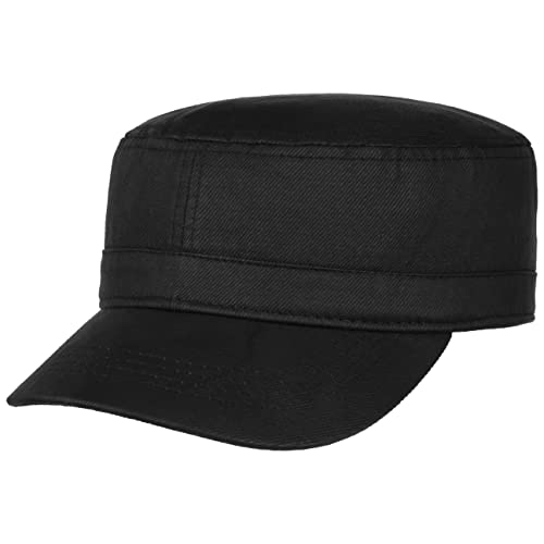 Lipodo Classic Cotton Army Cap Armycap Baumwollcap Damen/Herren - mit Schirm Frühling-Sommer - One Size schwarz von Lipodo