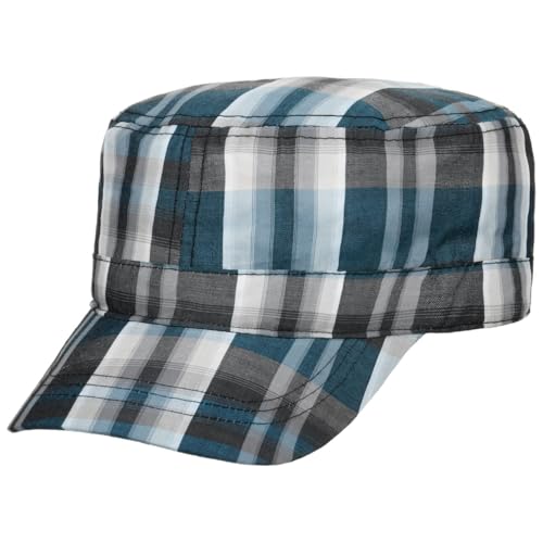 Lipodo Classic Cotton Check Army Cap Verstellbare Kappe Atmungsaktiv Unisex Frühjahr Sommer Petrol One Size von Lipodo