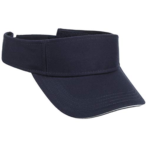 Lipodo Classic Cotton Visor Baumwollvisor Sonnenvisor Damen/Herren - Made in Italy mit Schirm, Klettverschluss Frühling-Sommer - One Size dunkelblau von Lipodo