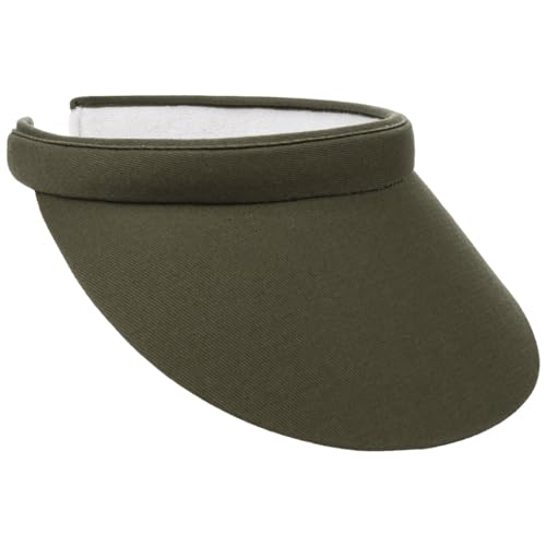 Lipodo Damen Visor - Sport Cap mit Schirm in One Size (54-60 cm) - unifarbene Sonnenblende aus 100% Baumwolle mit Frotteeband - Sonnencap Frauen Golf, Tennis oder Freizeit - Sommer Oliv One Size von Lipodo