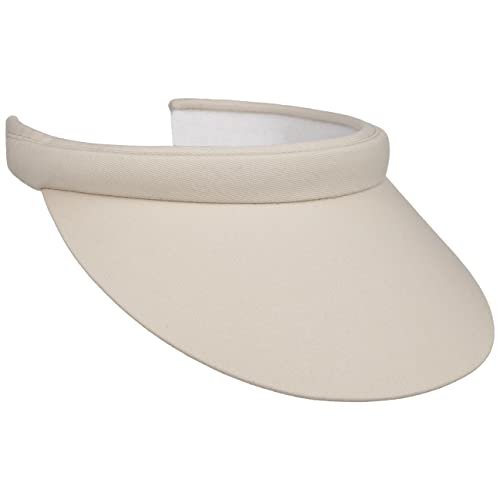 Lipodo Damen Visor - Sport Cap mit Schirm in One Size (54-60 cm) - unifarbene Sonnenblende aus 100% Baumwolle mit Frotteeband - Sonnencap Frauen Golf, Tennis oder Freizeit - Sommer beige One Size von Lipodo