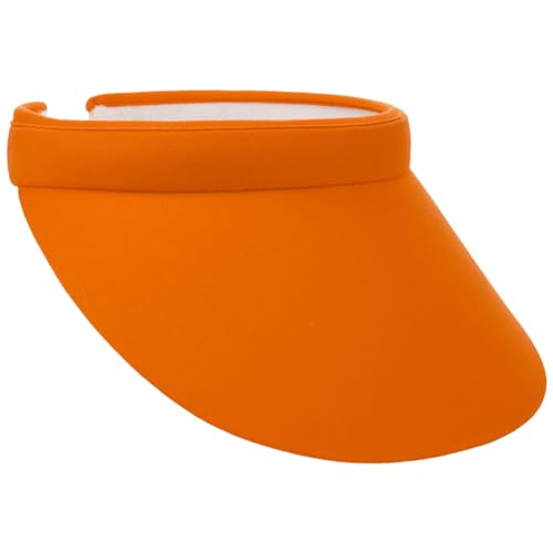 Lipodo Visor Sport Cap Schirm Unifarben Baumwolle Frotteeband Damen Golf Tennis Freizeit Sommer orange One Size von Lipodo