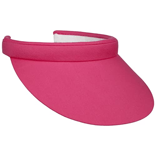 Lipodo Damen Visor - Sport Cap mit Schirm in One Size (54-60 cm) - unifarbene Sonnenblende aus 100% Baumwolle mit Frotteeband - Sonnencap Frauen Golf, Tennis oder Freizeit - Sommer pink One Size von Lipodo