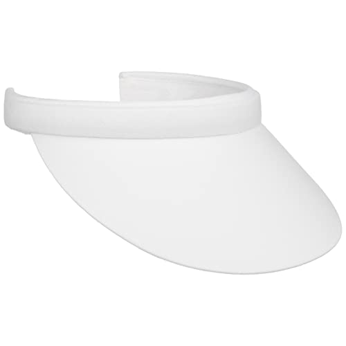 Lipodo Damen Visor - Sport Cap mit Schirm in One Size (54-60 cm) - unifarbene Sonnenblende aus 100% Baumwolle mit Frotteeband - Sonnencap Frauen Golf, Tennis oder Freizeit - Sommer weiß One Size von Lipodo