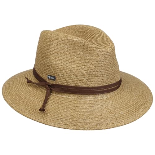Lipodo Dimena Traveller Raffiahut Strohhut Raffiastrohhut Sonnenhut Sommerhut Strandhut Gartenhut Damen/Herren - Made in Italy mit Ripsband Frühling-Sommer Sommer - L (58-59 cm) Natur von Lipodo