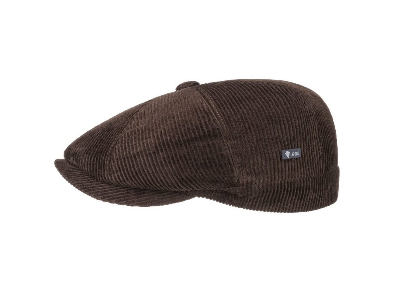 Lipodo Flat Cap (1-St) Cordcap mit Schirm, Made in Italy von Lipodo