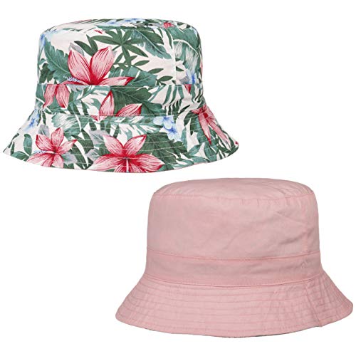 Lipodo Flower Bucket Girls Wendehut Mädchenhut Sommerhut Sonnenhut Stoffhut Fischerhut Kinderhut Kinder - Gartenhut mit Futter Frühling-Sommer - 52 cm weiß von Lipodo